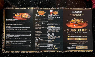 Shandhar Hut Indian Cuisine menu