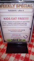 Santa Fe menu