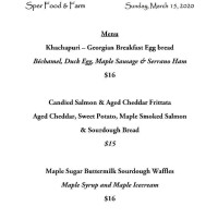 Sper Food & Farm menu