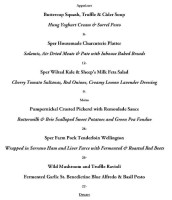 Sper Food & Farm menu