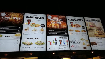 St-hubert Express menu