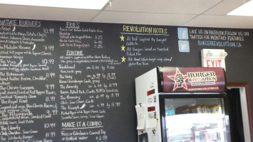 Burger Revolution menu