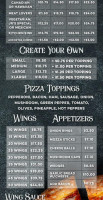 Jr’s Pizza menu