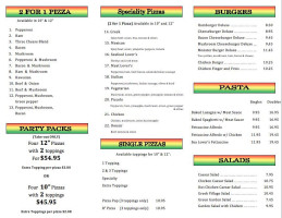 Piccolo 2 For 1 Pizza Pasta menu