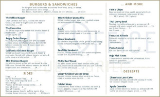 The Office Pub Grill menu