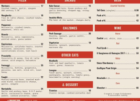 Rocket Pie Pizza menu