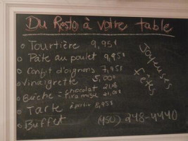 La Sarcelle menu