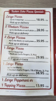 Tucker Lake Pizza menu