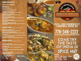 Spice Hut Indian Cuisine menu