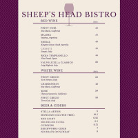 Sheep's Head Bistro menu