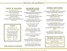 Sheep's Head Bistro menu