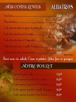 Auberge Albatros menu