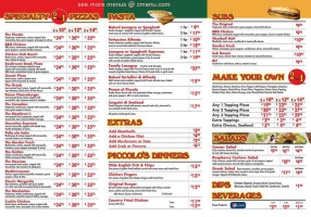 Piccolo Pizza & Pasta menu