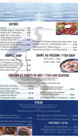 Restaurant Le Heron menu