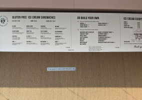 Innocent Ice Cream Parlour menu