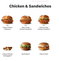 Mcdonald's menu