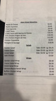 The Boomtown Diner menu