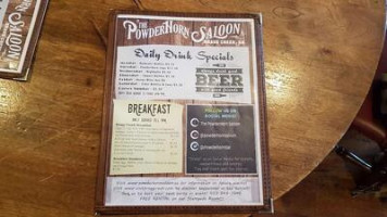 The Powderhorn Saloon menu