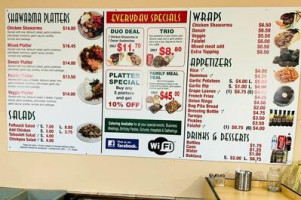 Lakeside Mediterranean Shawarma menu