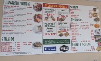 Lakeside Mediterranean Shawarma menu