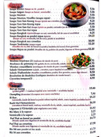 Les Plats Cuisines Du Mekong menu