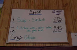 Putter's Cafe Lounge menu