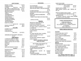 Broadway's New Marine Family Restaurant Bar menu