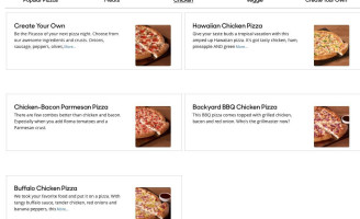 Pizza Hut menu