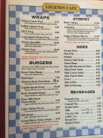 Legends Pizza Family Menu