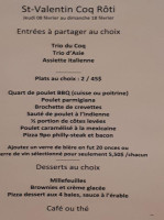 Le Coq Rôti menu