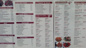 Yummy Chow Chinese Restaurant menu