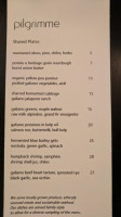 Pilgrimme menu
