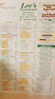 lee's menu