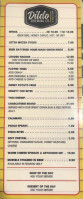 Dildo Brewing Co. Museum menu