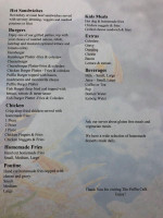 The Puffin Café menu