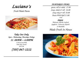 Luciano's Fresh Pasta menu