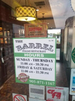 The Barrel Italian Kitchen menu