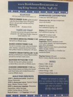 The Bunkhouse menu