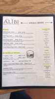 The Alibi menu