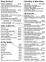 The Small Axe Roadhouse menu