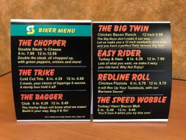 Subway menu