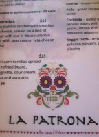 La Patrona menu