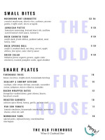 Old Firehouse Wine Bar menu