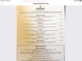 United Inc menu