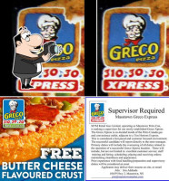 Greco Pizza Xpress menu