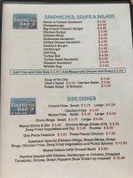 Parker's Country Diner menu