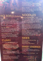 The Curry Bowl menu