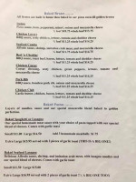 Derwent Pizza menu