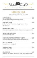 Musi-cafe menu