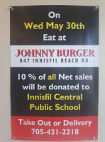 Johnny Burger menu